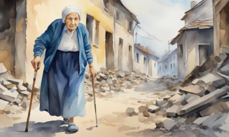 98-year-old ukrainian woman walks miles alone