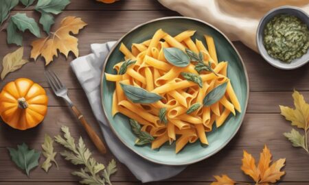 pumpkin pasta with crispy sage